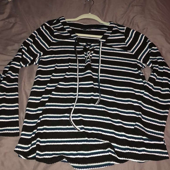 torrid Sweaters - Stripped sweater ( Black, white, and blue) torrid Sweaters - Stripped sweater ( Black, white, and blue)